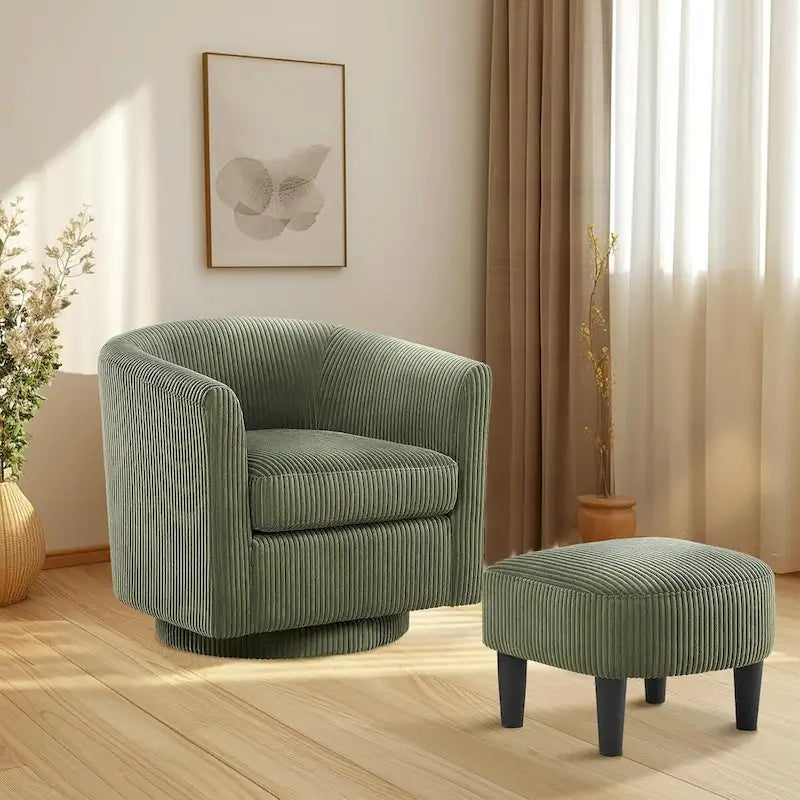 Fauteuil club contemporain à haut dossier à oreilles — Rembourré, pieds en bouleau, 71 cm H