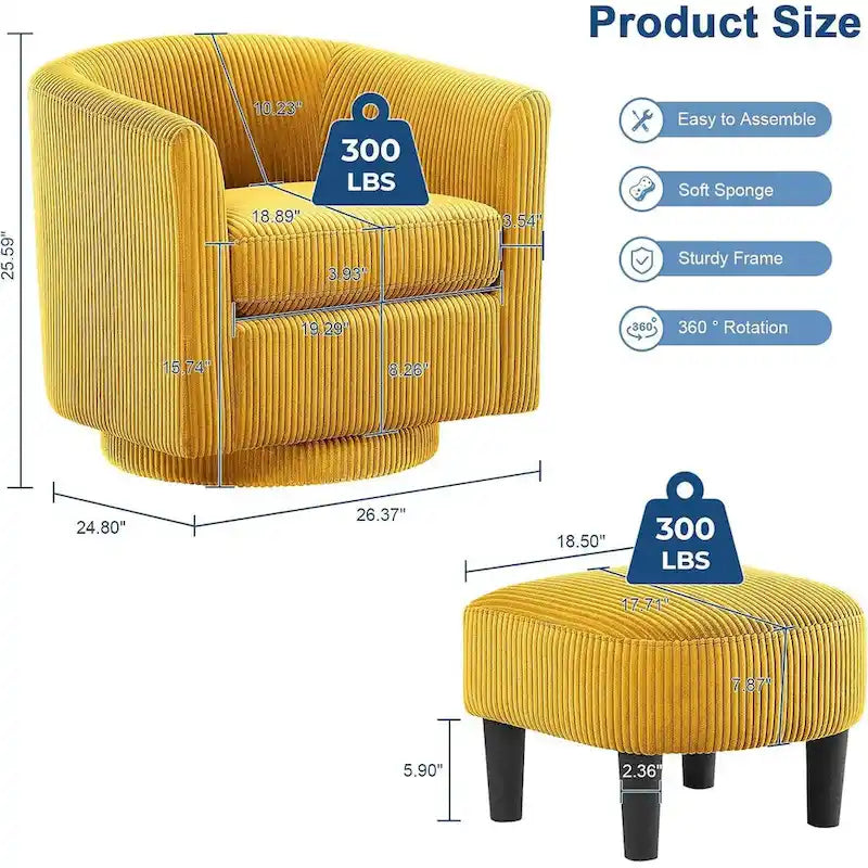 Fauteuil club contemporain à haut dossier à oreilles — Rembourré, pieds en bouleau, 71 cm H