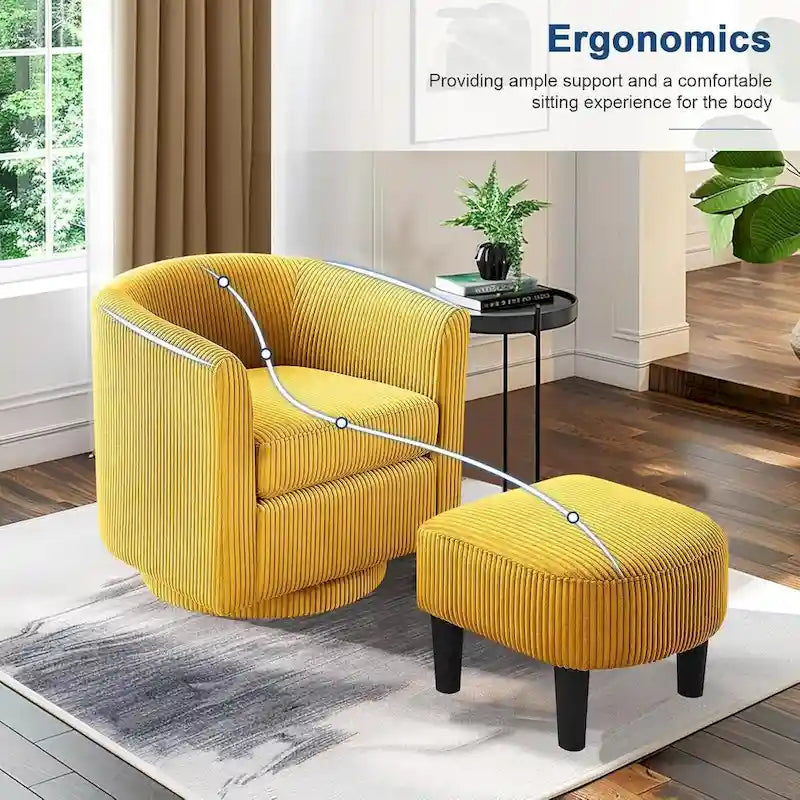 Fauteuil club contemporain à haut dossier à oreilles — Rembourré, pieds en bouleau, 71 cm H