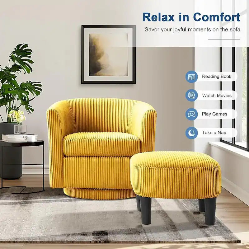 Fauteuil club contemporain à haut dossier à oreilles — Rembourré, pieds en bouleau, 71 cm H