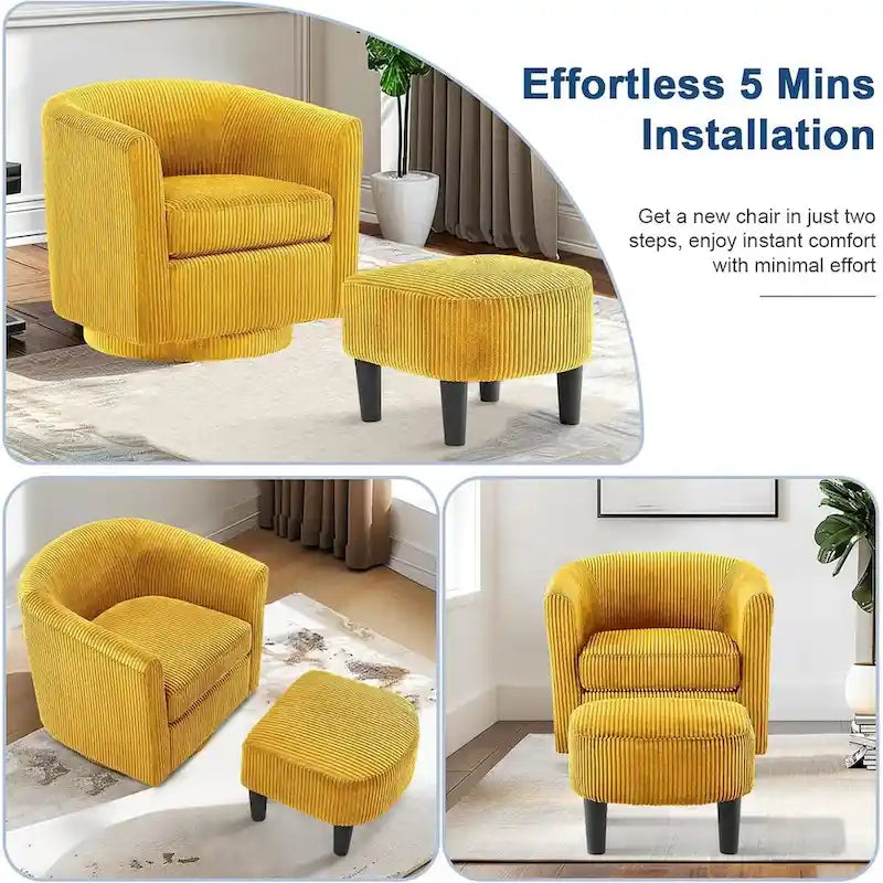 Fauteuil club contemporain à haut dossier à oreilles — Rembourré, pieds en bouleau, 71 cm H