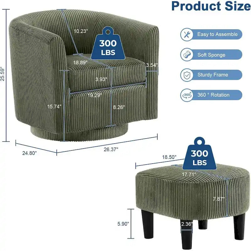 Fauteuil club contemporain à haut dossier à oreilles — Rembourré, pieds en bouleau, 71 cm H