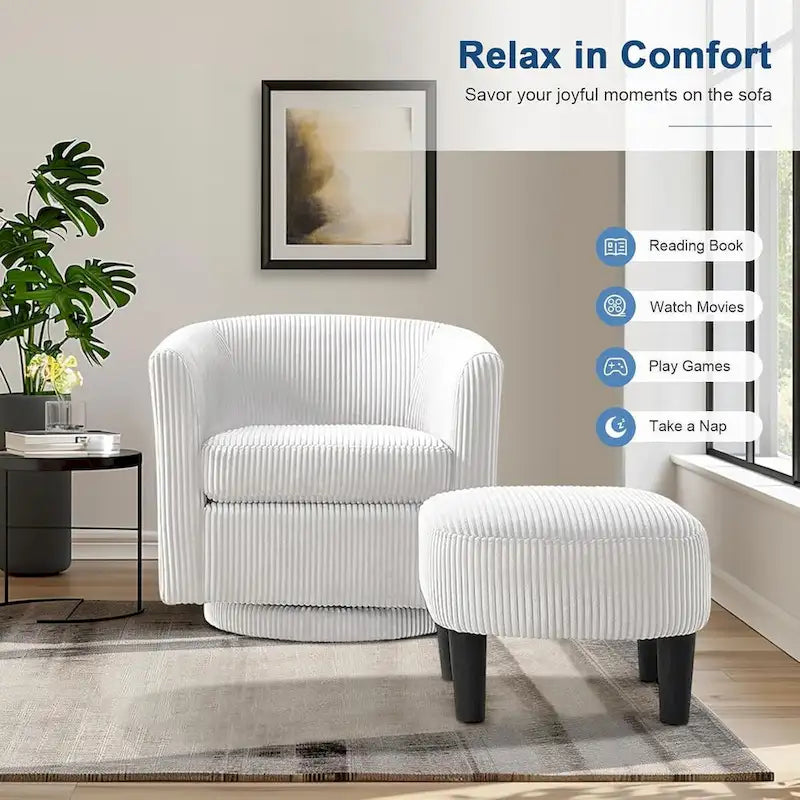 Fauteuil club contemporain à haut dossier à oreilles — Rembourré, pieds en bouleau, 71 cm H