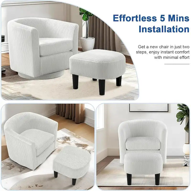 Fauteuil club contemporain à haut dossier à oreilles — Rembourré, pieds en bouleau, 71 cm H